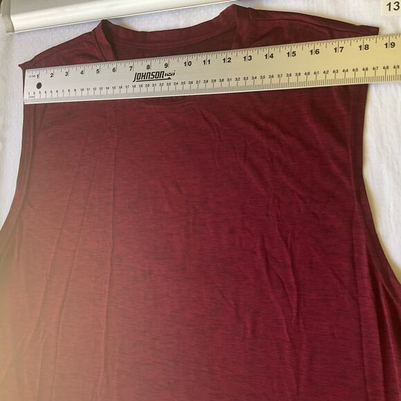 Real Essentials Men’s Sleeveless Tank Top Size XL, Burgundy Red - Picture 2 of 6